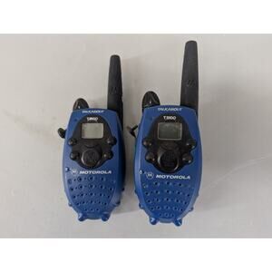Lot of 2 Motorola Talkabout T5100 2-Way Radio Cobalt Blue Tested Works